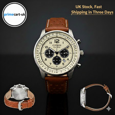 Citizen Eco-Drive ✅ CA4500-08X Chronograph Men’s Watch ✅ Brown Leather Band  ?
