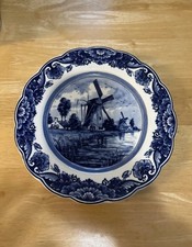 Delft Pottery Wall Plate Blue
