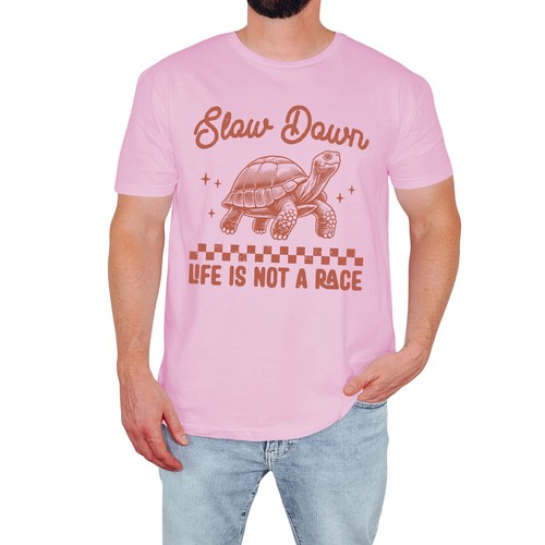 Funny turtle mens shirt - funny, slow
