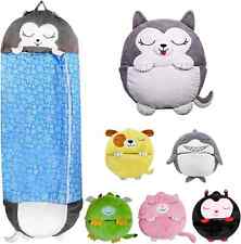 SOFT AND WARM SLEEPING BAGS FOR GIRLS & BOYS Blue Husky, 63x23.6inch(M)