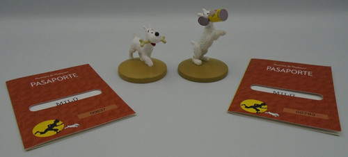 Tintin figure snowey - tintin, x2