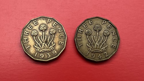 1939 and 1942 three - three, pence
