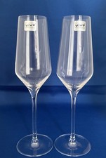PAIR OF VILLEROY & BOCH VIVO CHAMPAGNE FLUTES SIGNED BRAND NEW UNBOXED