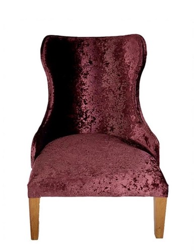 Designer red crushed - crushed, velvet