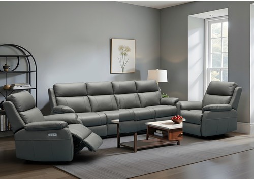 Dark grey italian leather - dark, 4