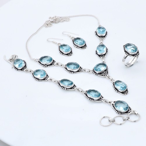 Swiss blue topaz gemstone 925 - blue,