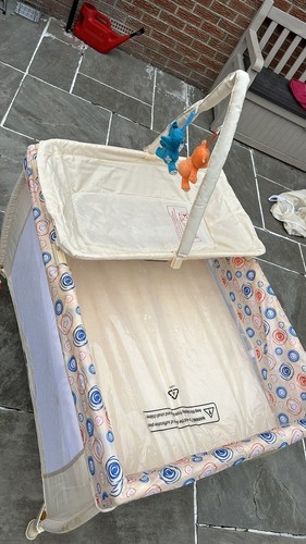 Travel cot with mattress - with,
