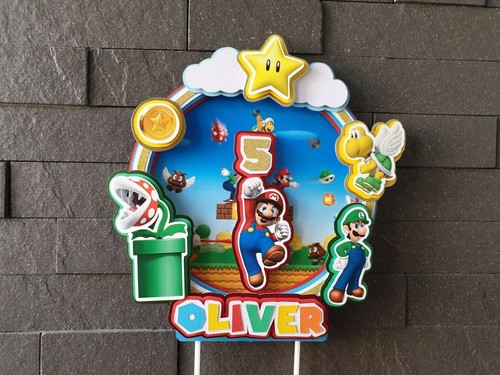 Personalised super mario - super, cake