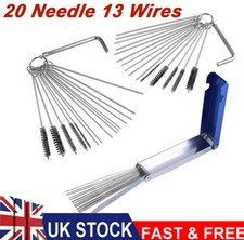 20 Needle 13 Wires Brush Carburetor Cleaning Kit Carb Dirt Jet Cleaner Tool Set