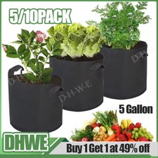 10 Pack Large Plant Grow Bags Potato Fruit Vegetable Garden Planter Growing Bag