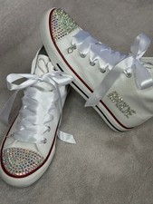 Wedding Shoes “BRIDE” High Top Trainers UK 7 – Perfect for Wedding or Hen Night