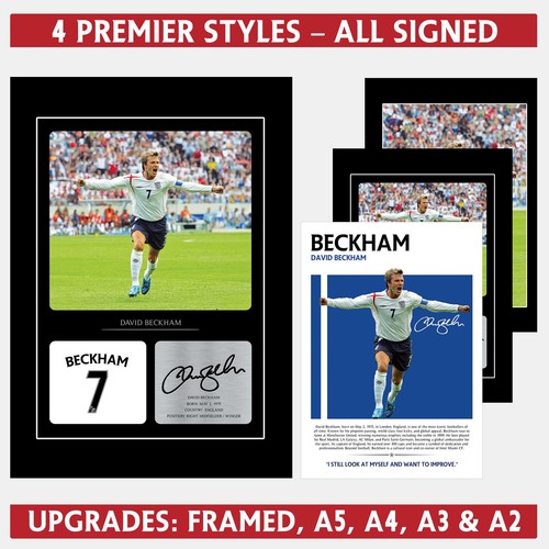 David beckham signed photo - david,
