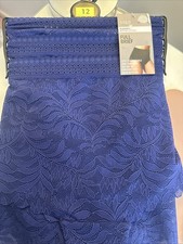 M&S BNWT 3 Pack Blue Lace Full Briefs  Knickers Size 12 Knickers BNWT