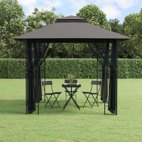 Gazebo with sidewalls - with,