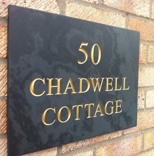 Large slate house - large, sign