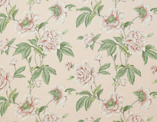 COLEFAX AND FOWLER CURTAIN FABRIC DESIGN Giselle 15.3 Mtrs SHELL PINK 100% LINEN