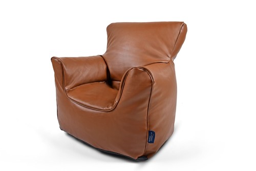 Faux leather kids beanbag - faux,
