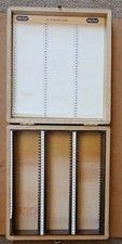 Vintage Wooden 35mm Slide Case / Box, Holds 105 Slides, With Index Card
