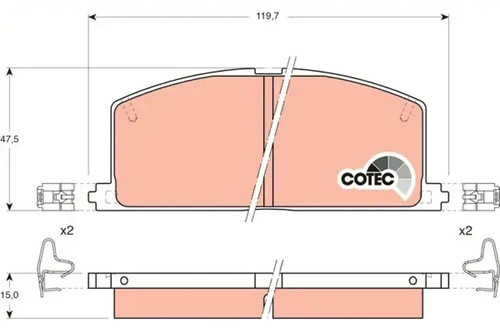 Brake pads gdb323 - brake, for