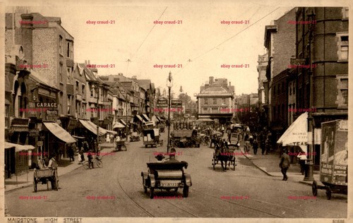 Maidstone high street postcard - maidstone,