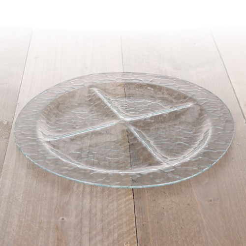 Large glass serving plate tray - glass,