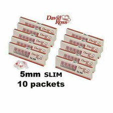 10 DAVID ROSS SLIM 5MM TAR FILTERS FOR ROLLUPS. TAR CATCHER FOR EXTRA SLIM TIPS