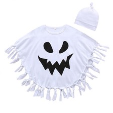 KIDS TODDLER BOYS GIRLS GHOST CAPE HALLOWEEN CLOAK COSTUME COSPLAY FANCY DRESS++