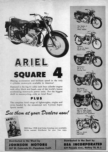 1958 ariel square four - ariel,