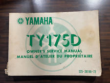 Yamaha TY175D Owner's Manual / Handbook
