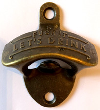 Funny Rude Wall Mounted Cast Iron Beer Bottle Opener Bronze effect