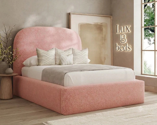 Upholstered teddy boucle bed - teddy,