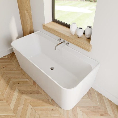 Freestanding back wall - back, to