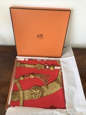 Hermes “Gaucho Par Hermes Paris” Scarf with Original Box and Tissue
