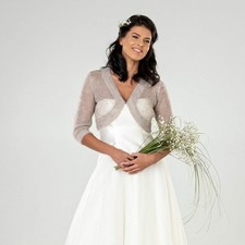 Beige Bridal Wedding mohair