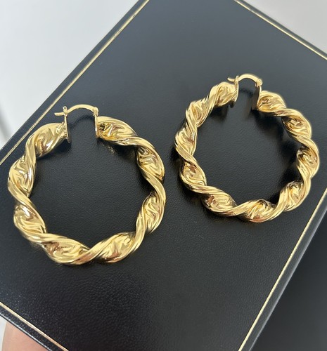 Large gold chunky twisted - large,