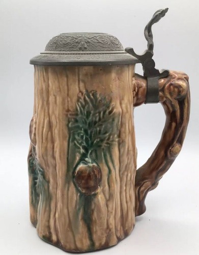 Rare mug stein majolica c1886 - majolica,
