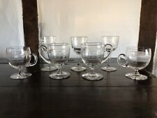 6 Antique Port Glasses Wine Cordial Custard Mixed Lot