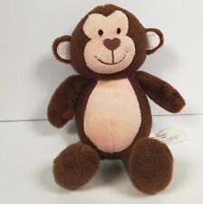 SMALL Morrisons Monkey Chimp Ape Brown Soft Toy Plush Heart Nose 9”