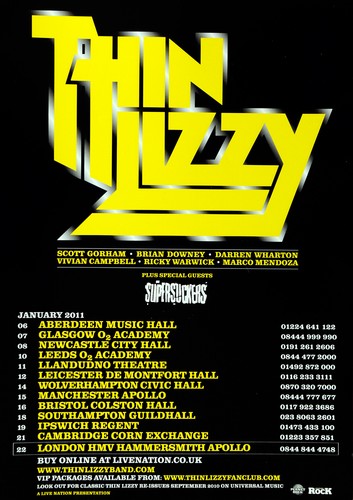 Thin lizzy 2011 tour poster - lizzy,