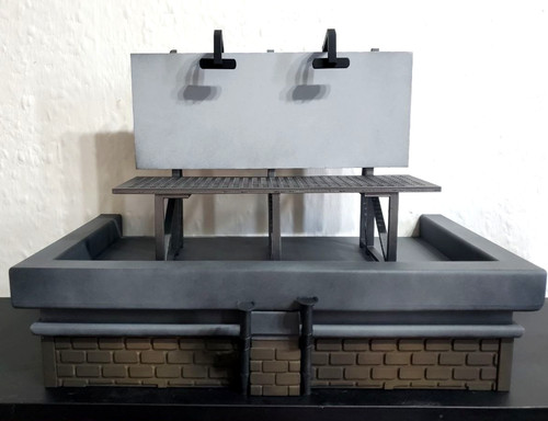 Rooftop billboard diorama - rooftop,
