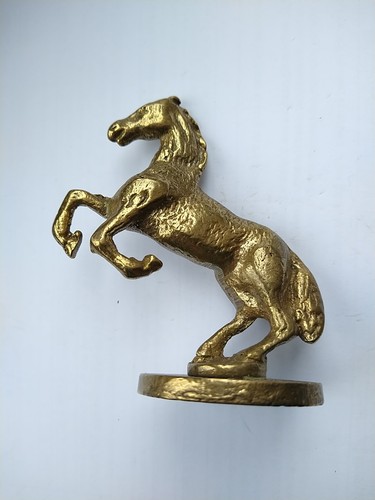 Rearing horse brass figure - horse,