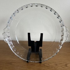 Pyrex Corning Clear Glass Pie Dish with Fluted Edge Excellent Condition