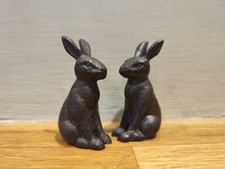 Mini cast iron hare - hare, ornament