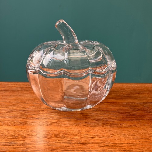 Clear glass pumpkin storage - pumpkin,