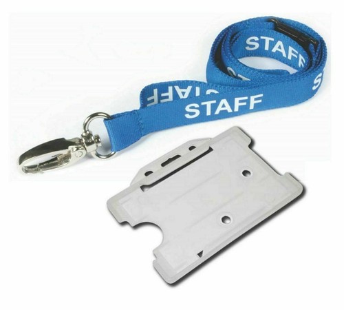 Staff neck lanyard blue - staff,