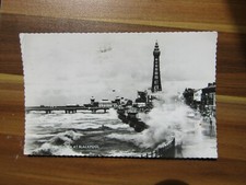 Old postcard - Rough sea at