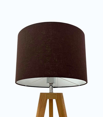 Lampshade dark brown textured - dark,