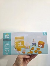 Fried Chicken Set Wood Pretend