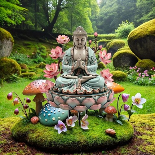 Outdoor buddha yard sign - buddha,