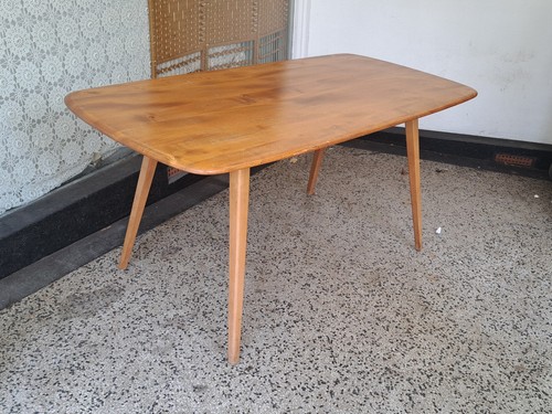 Vintage blue label ercol - blue, plank